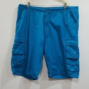 Road block men's turquoise blue 10 pocket shorts
